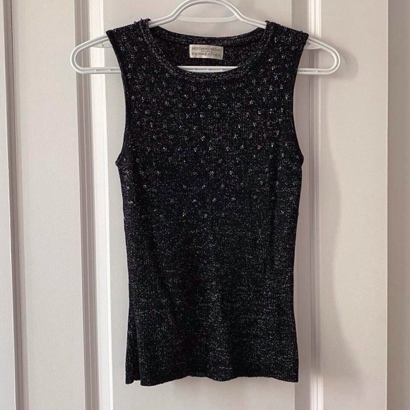 90s Glittery Sleeveless Top (S) - Picture 1 of 8